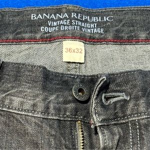 Banana Republic Vintage Straight Black Denim Jeans - Men’s 36” W x 32” L